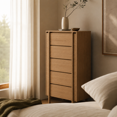 Sinfonier Lumia 5 cajones, madera, 70 × 122 cm