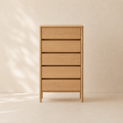 Sinfonier Sarel 5 cajones, madera, 70 × 119 cm