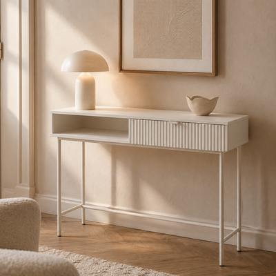 Consola Aida 1 cajón, madera, 120 × 75 cm
