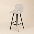 Upholstered high stool with backrest