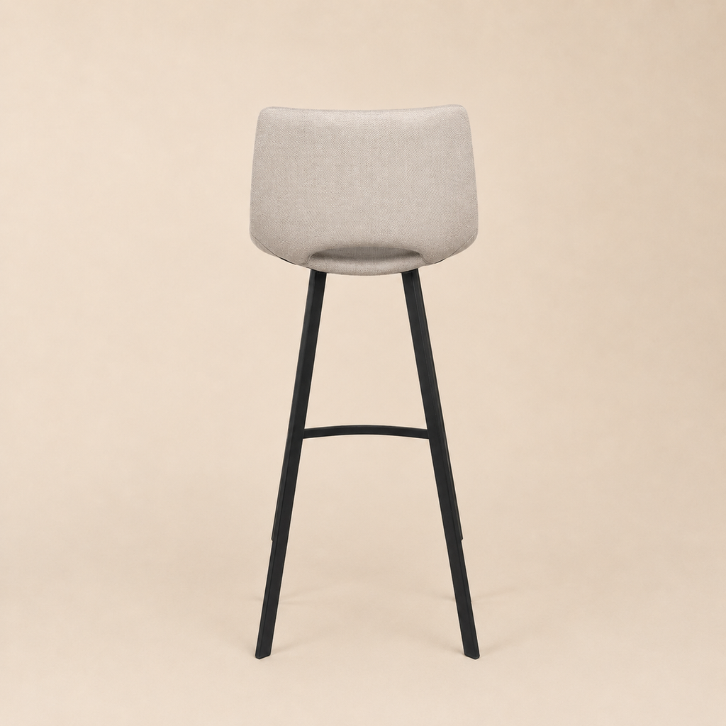 Upholstered high stool with backrest