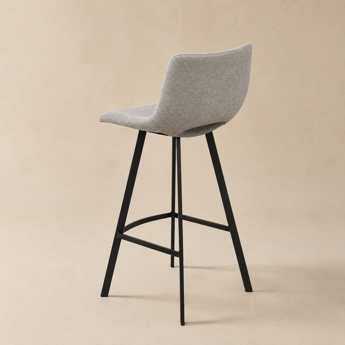Upholstered high stool with backrest
