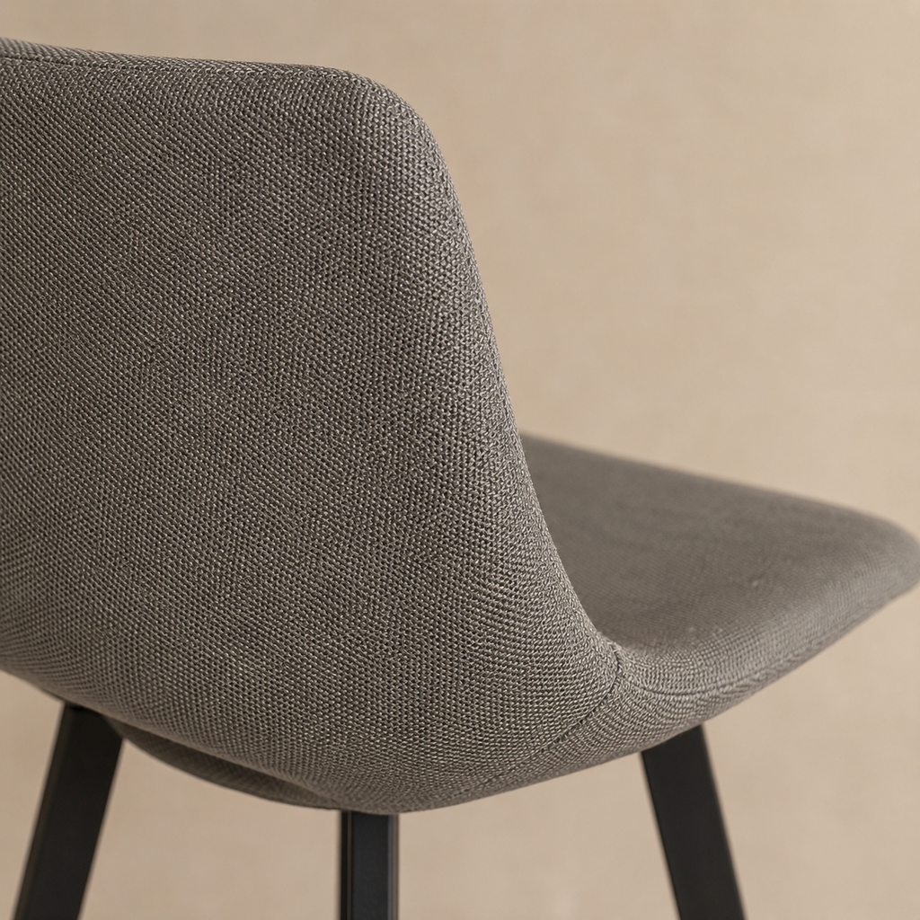 Upholstered high stool with backrest