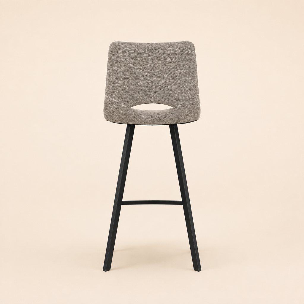 Upholstered high stool with backrest