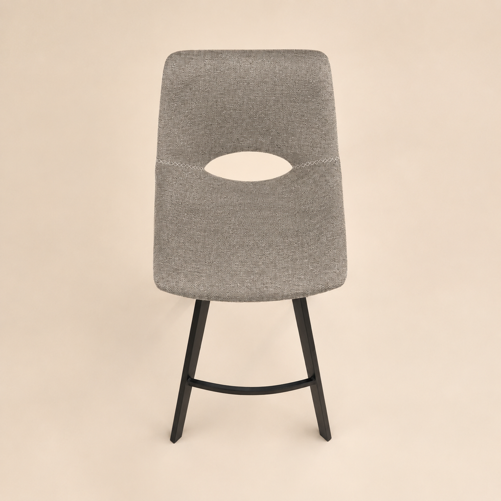 Upholstered high stool with backrest