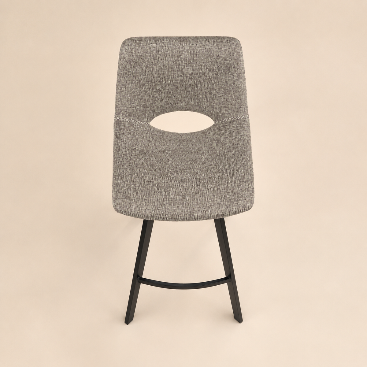 Upholstered high stool with backrest