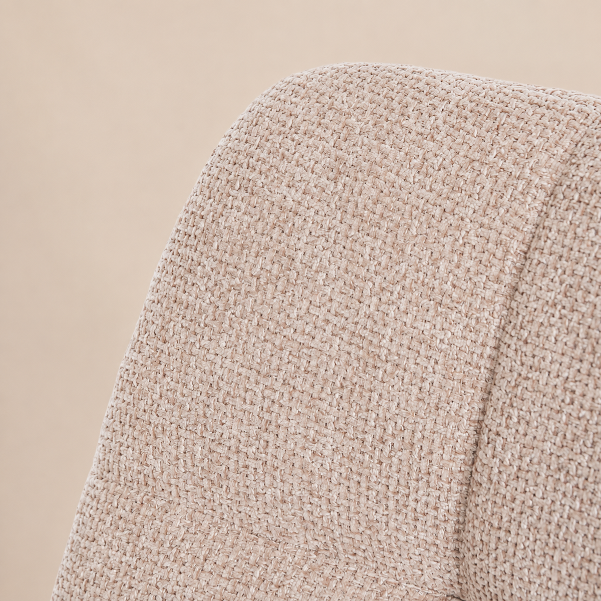 Silla de comedor tapizada, pata metálica