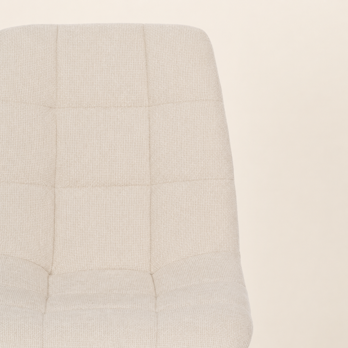 Silla de comedor tapizada, pata metálica