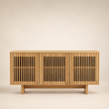 Aparador Marlén, 3 puertas, madera, 150 × 72 cm