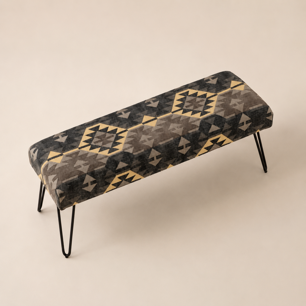 Banqueta tapizada, 120 cm