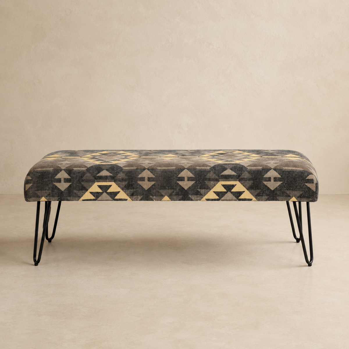 Banqueta tapizada, 120 cm
