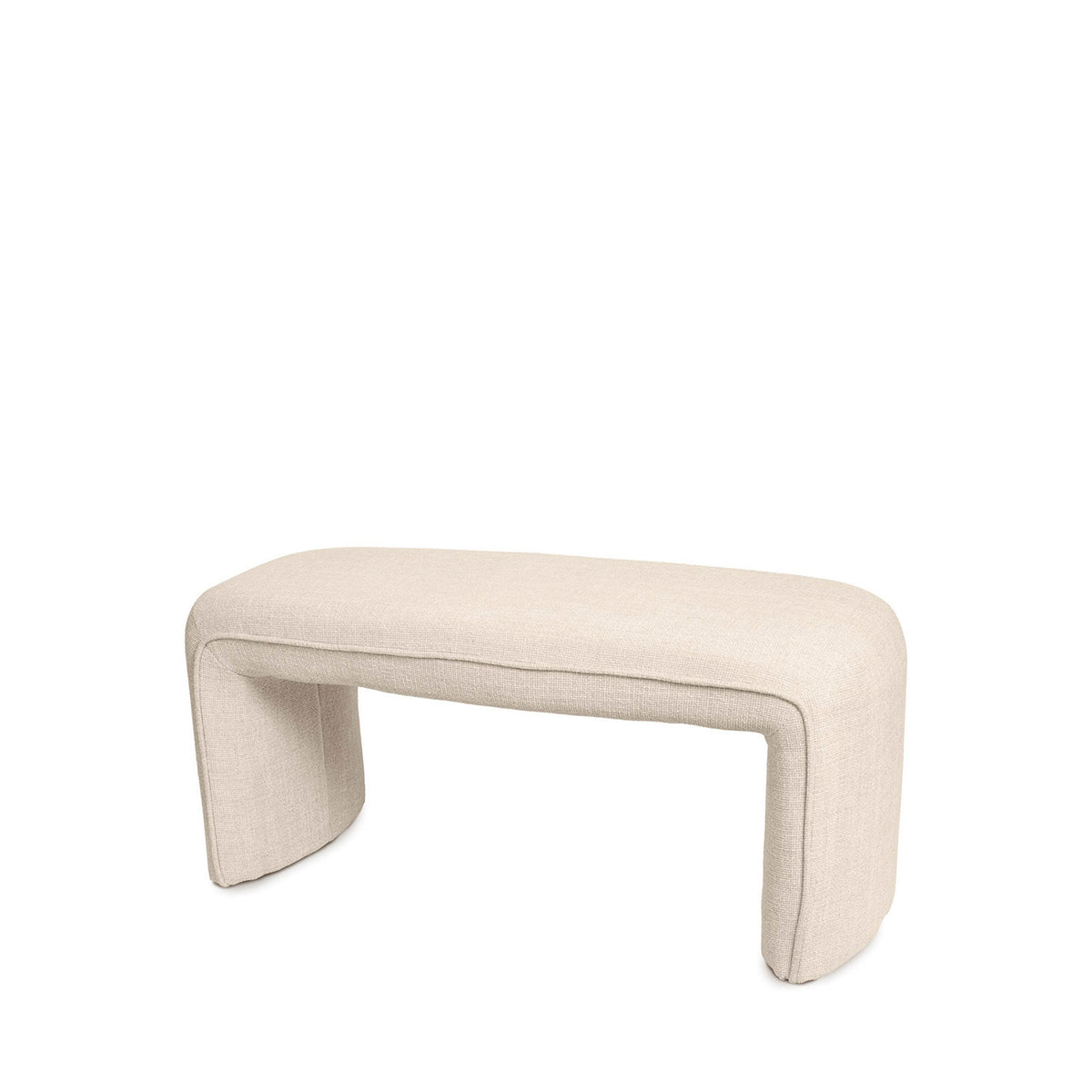Banqueta tapizada, 100 cm