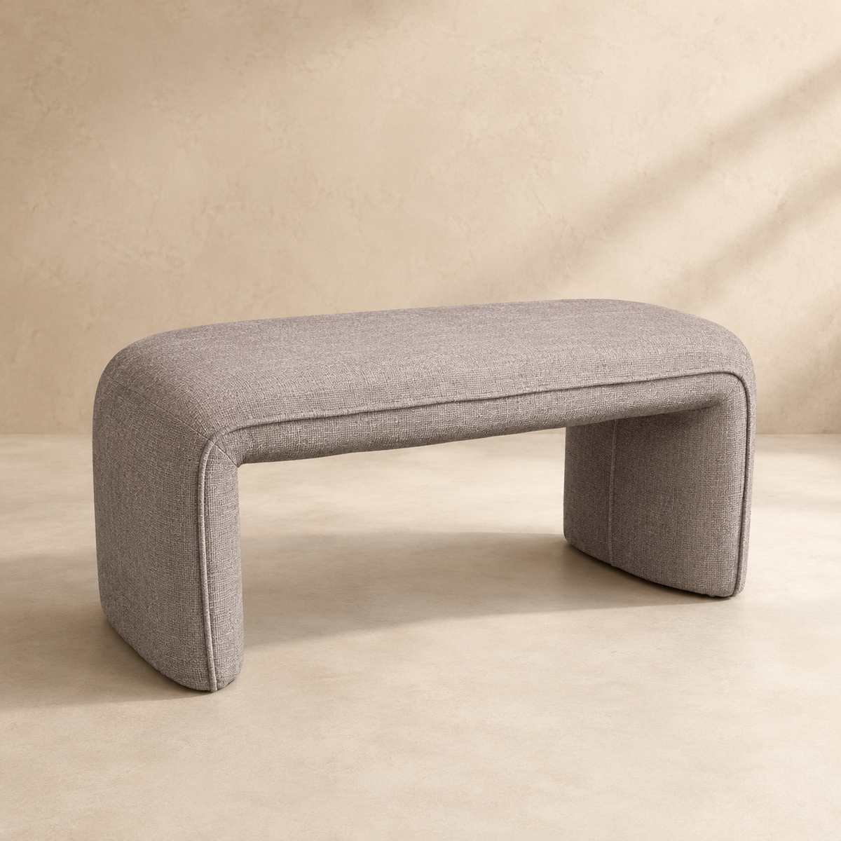 Banqueta tapizada, 100 cm