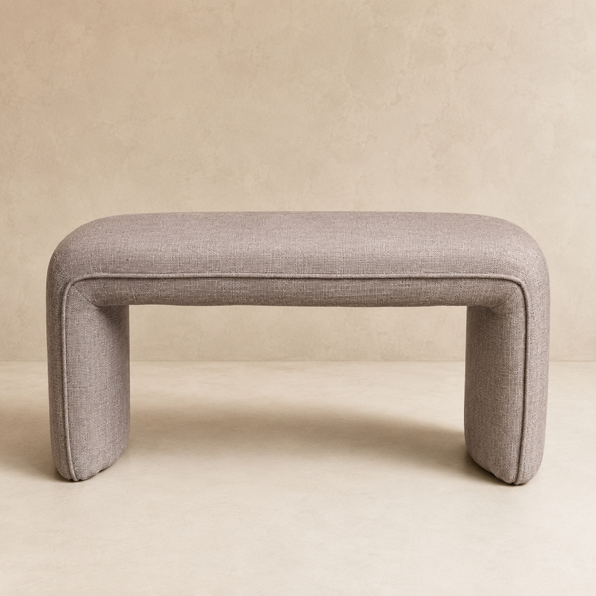 Banqueta tapizada, 100 cm