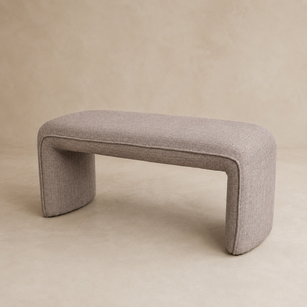 Banqueta tapizada, 100 cm