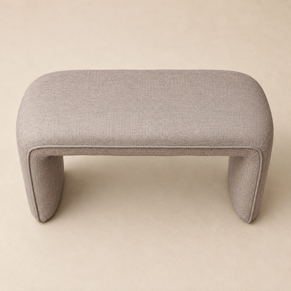 Banqueta tapizada, 100 cm