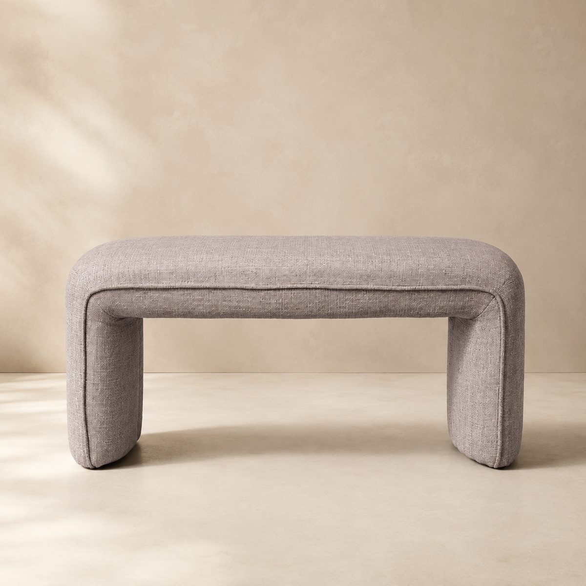 Banqueta tapizada, 100 cm