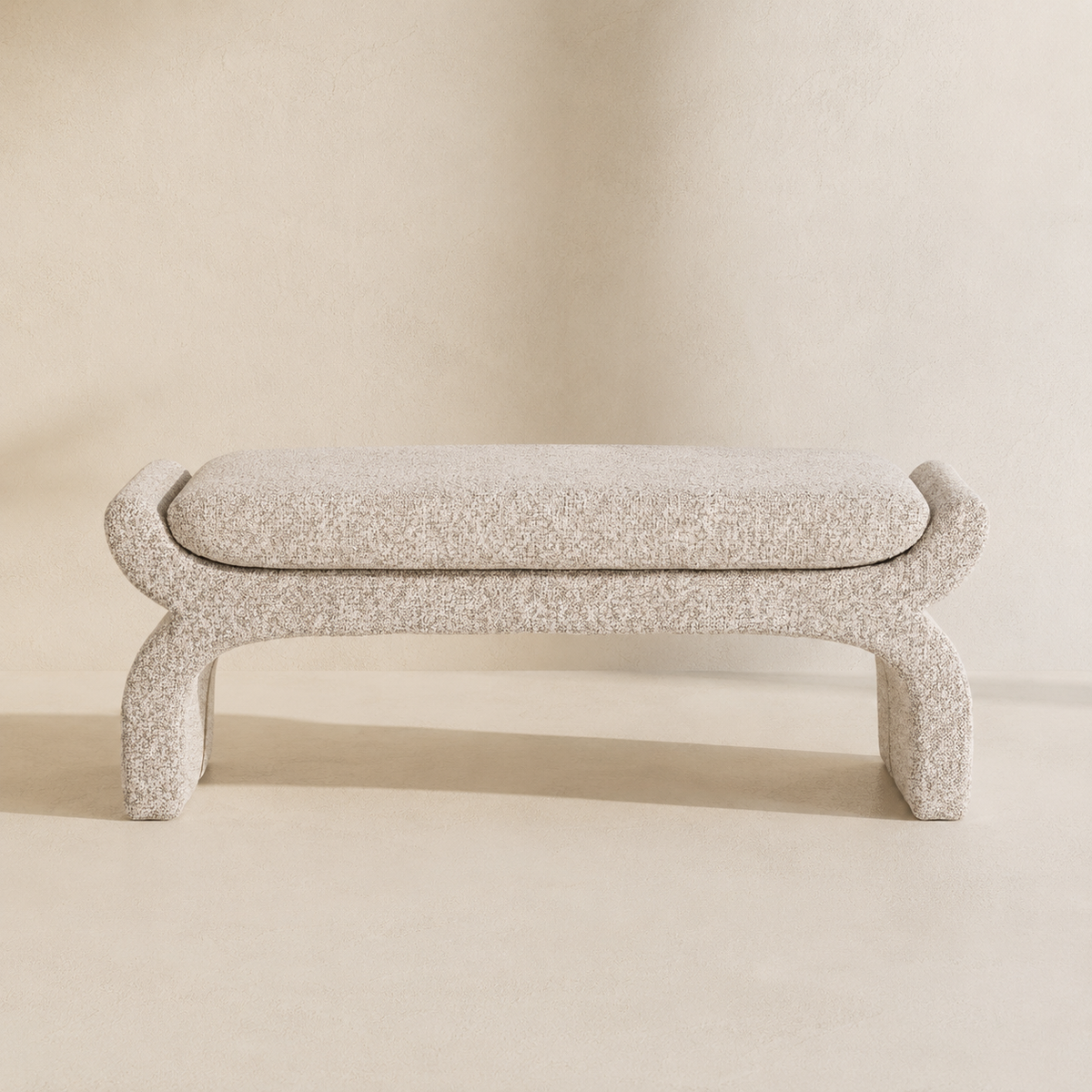 Banqueta tapizada, 115 cm