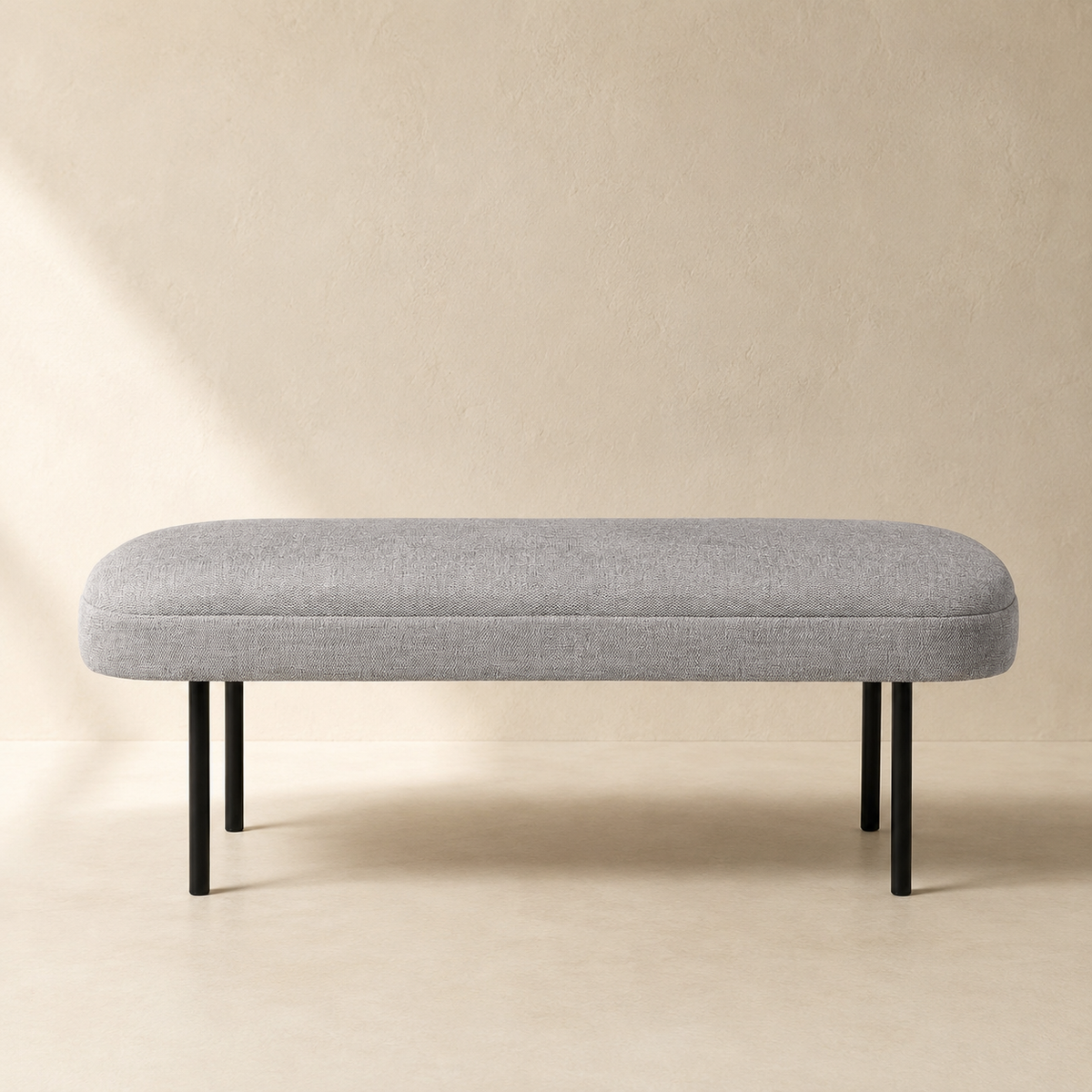 Banqueta tapizada, 120 cm