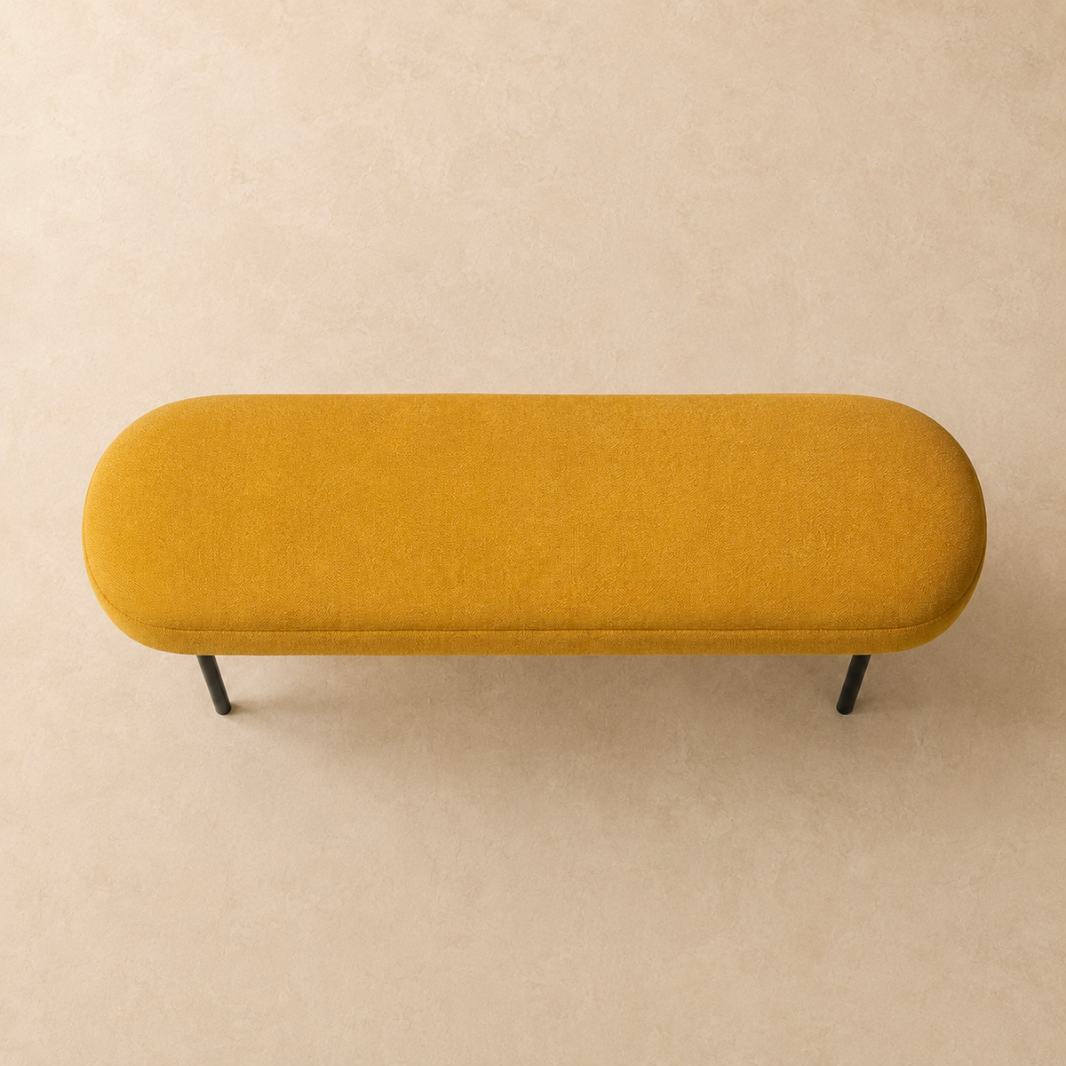 Banqueta tapizada, 120 cm