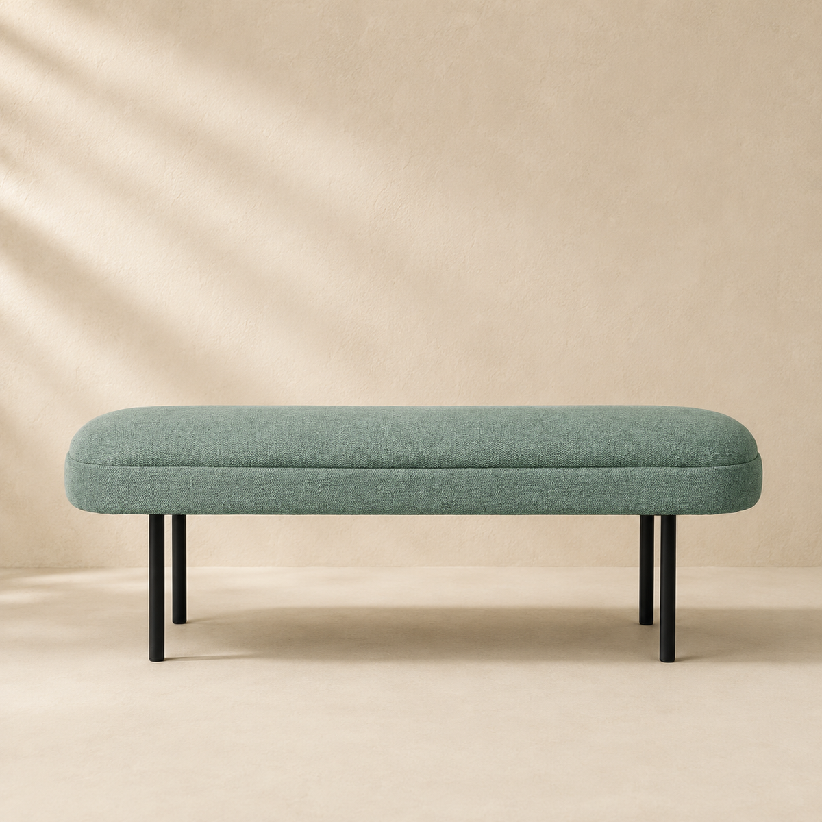Banqueta tapizada, 120 cm