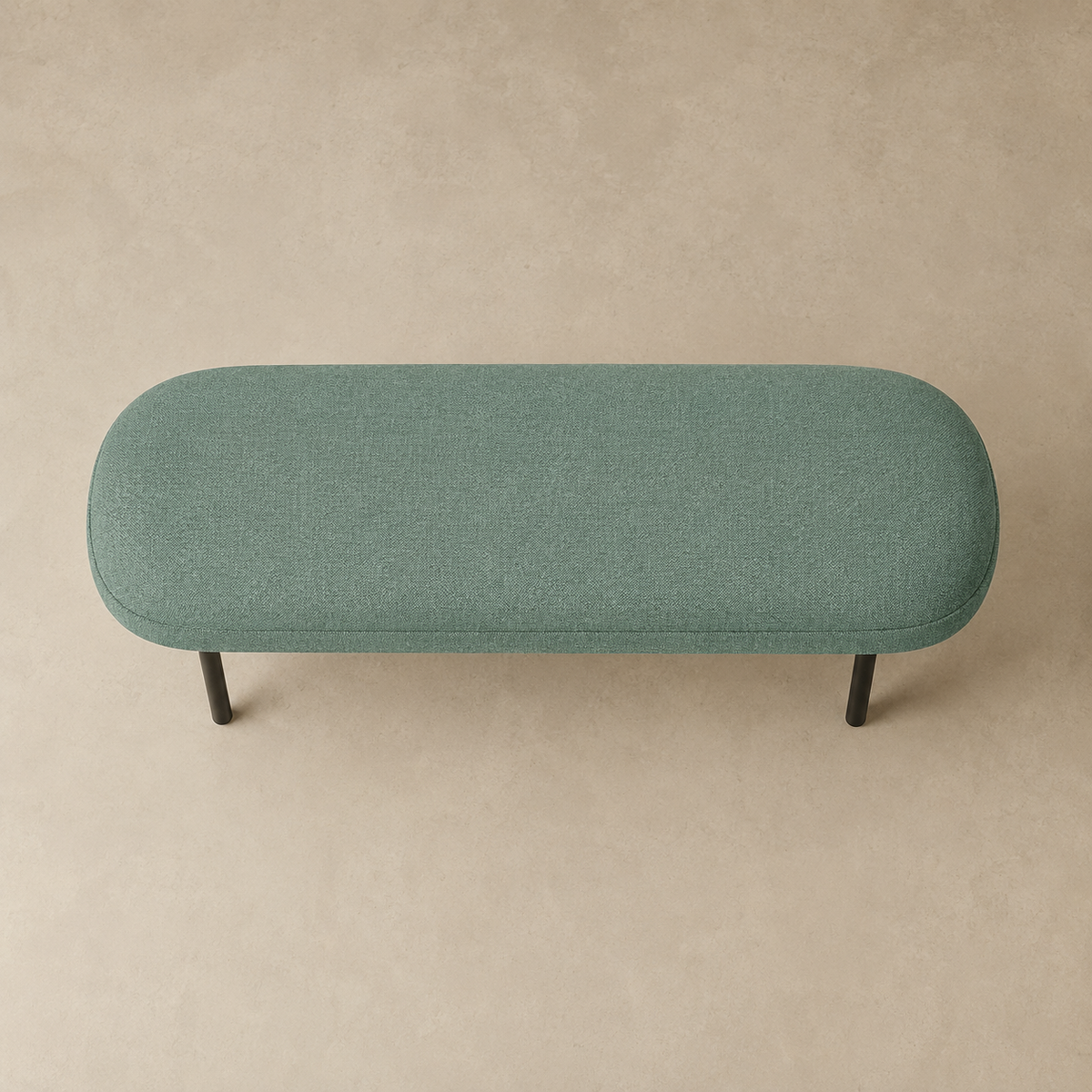 Banqueta tapizada, 120 cm