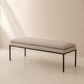 Banqueta tapizada, 120 cm