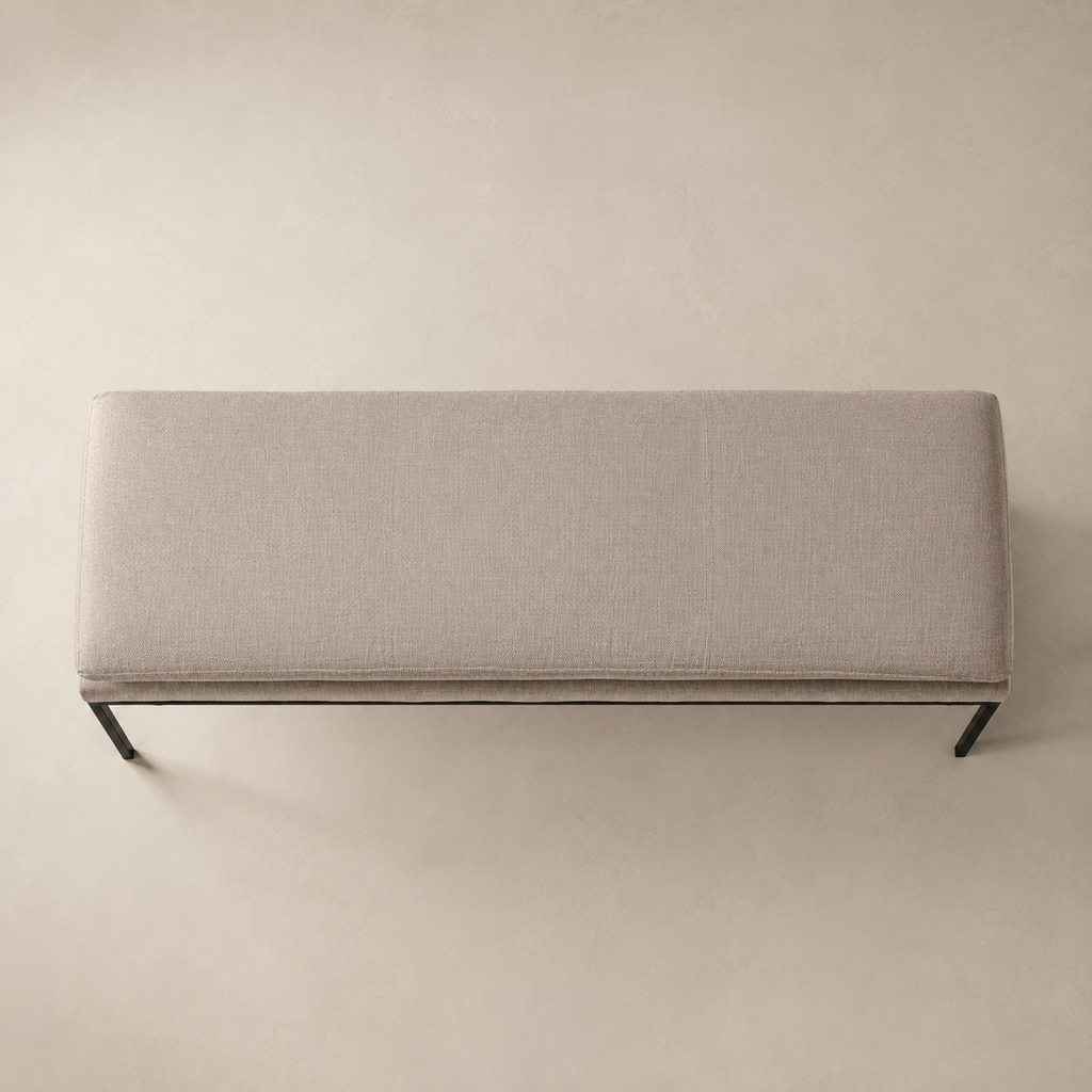 Banqueta tapizada, 120 cm