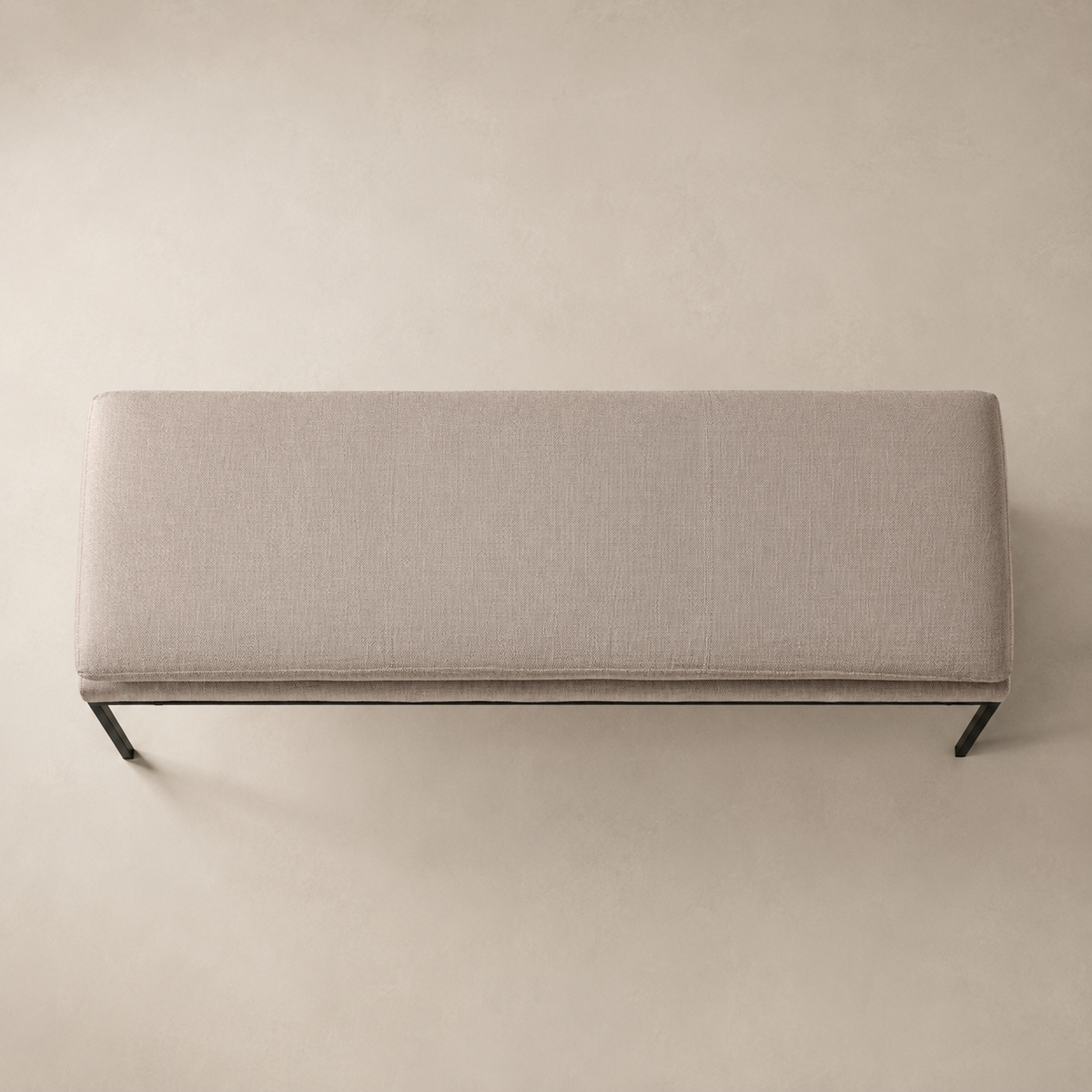 Banqueta tapizada, 120 cm