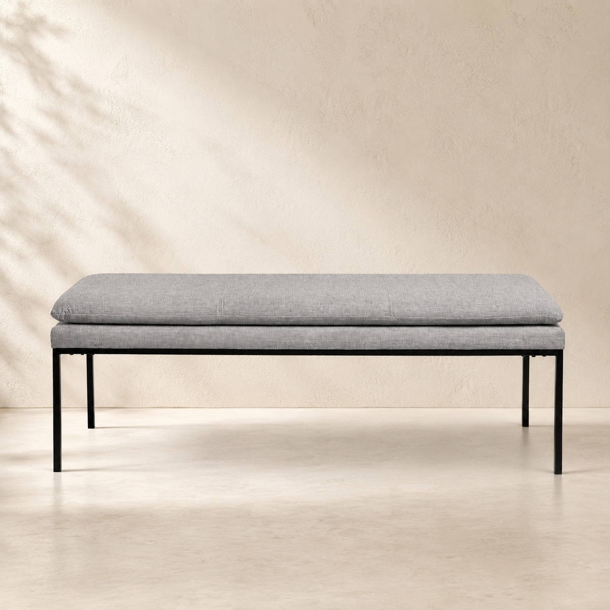 Banqueta tapizada, 120 cm