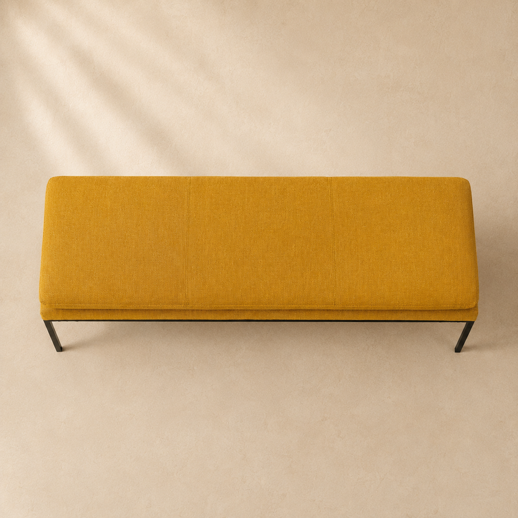 Banqueta tapizada, 120 cm