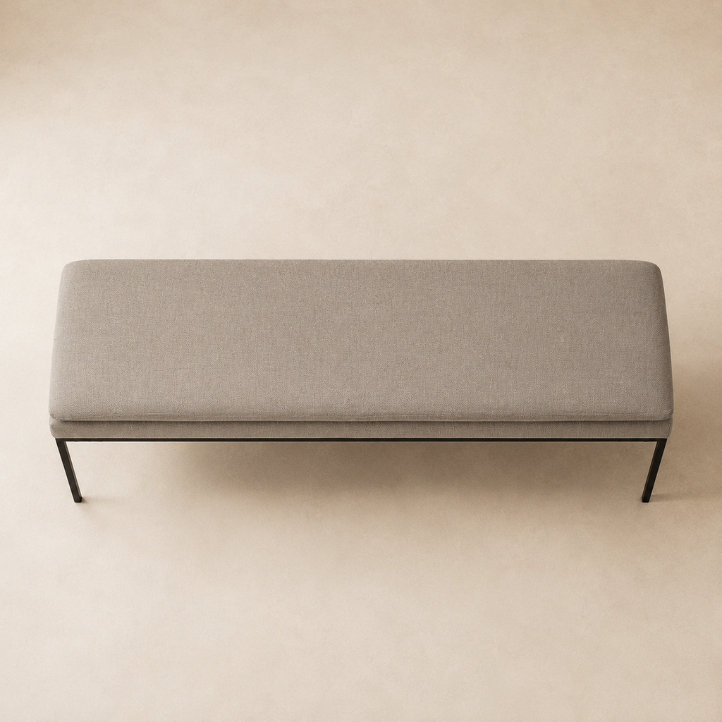 Banqueta tapizada, 120 cm