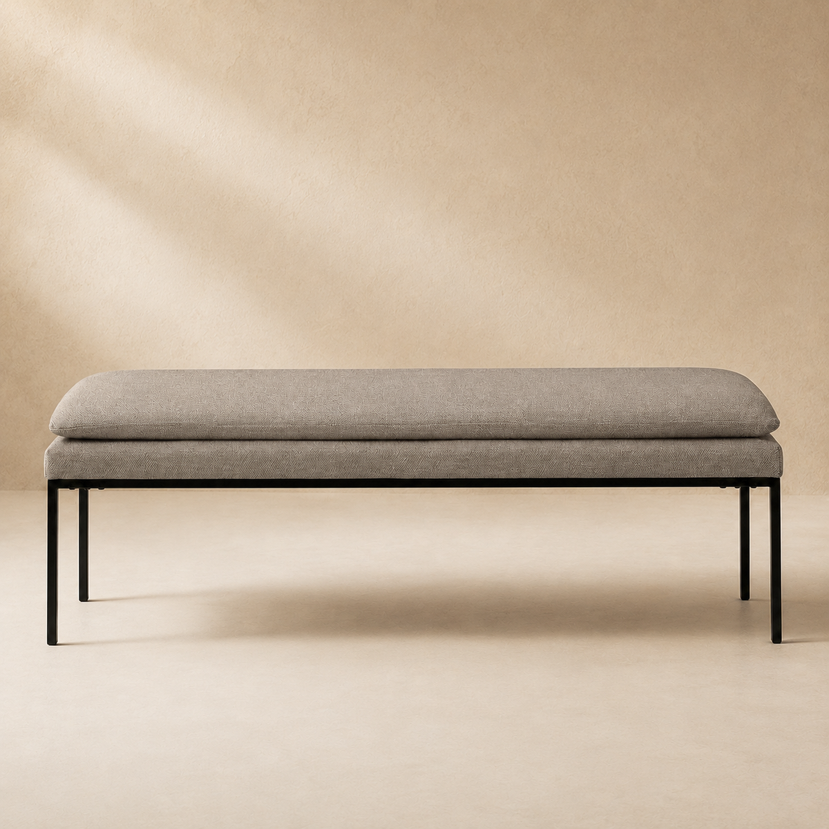 Banqueta tapizada, 120 cm