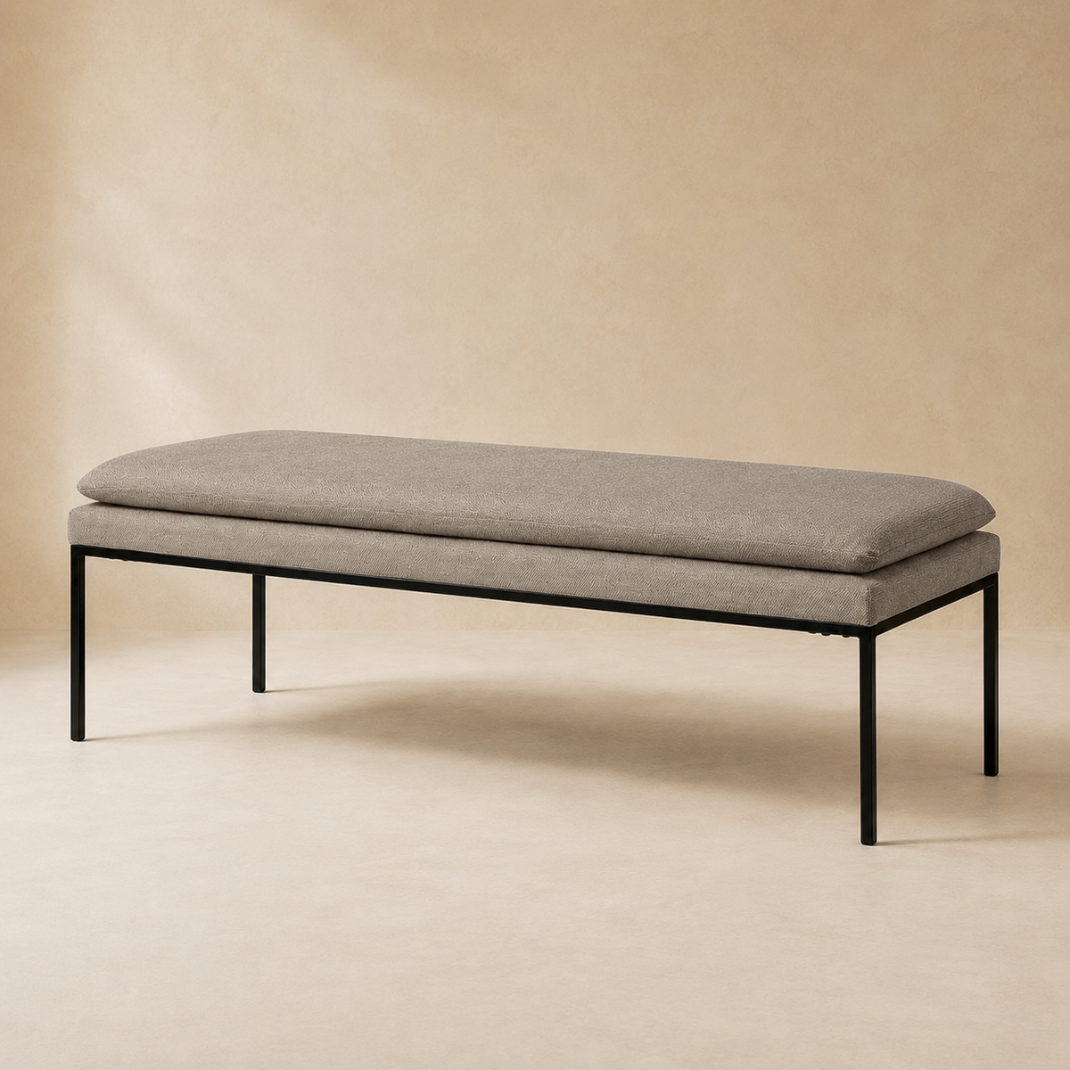 Banqueta tapizada, 120 cm