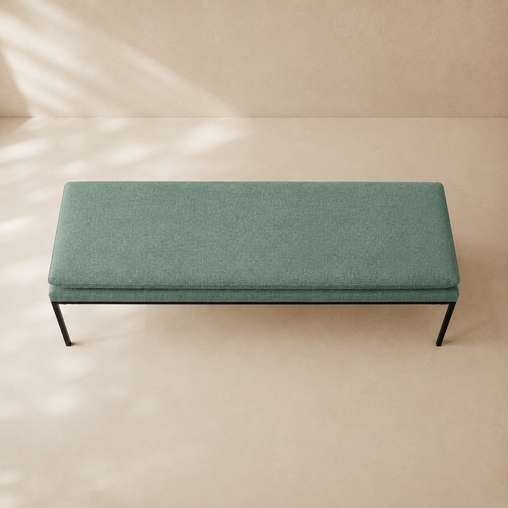 Banqueta tapizada, 120 cm