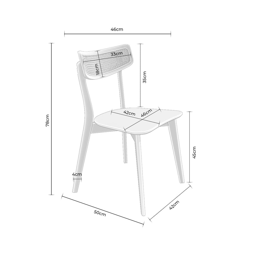 Silla Cedro, tapizada, patas de madera acabado nogal