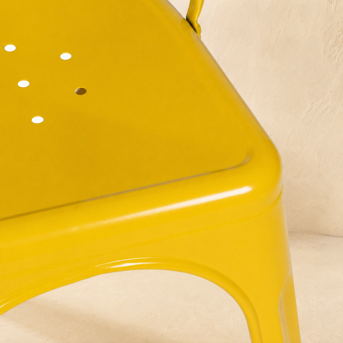 Silla de comedor de metal, pata metálica