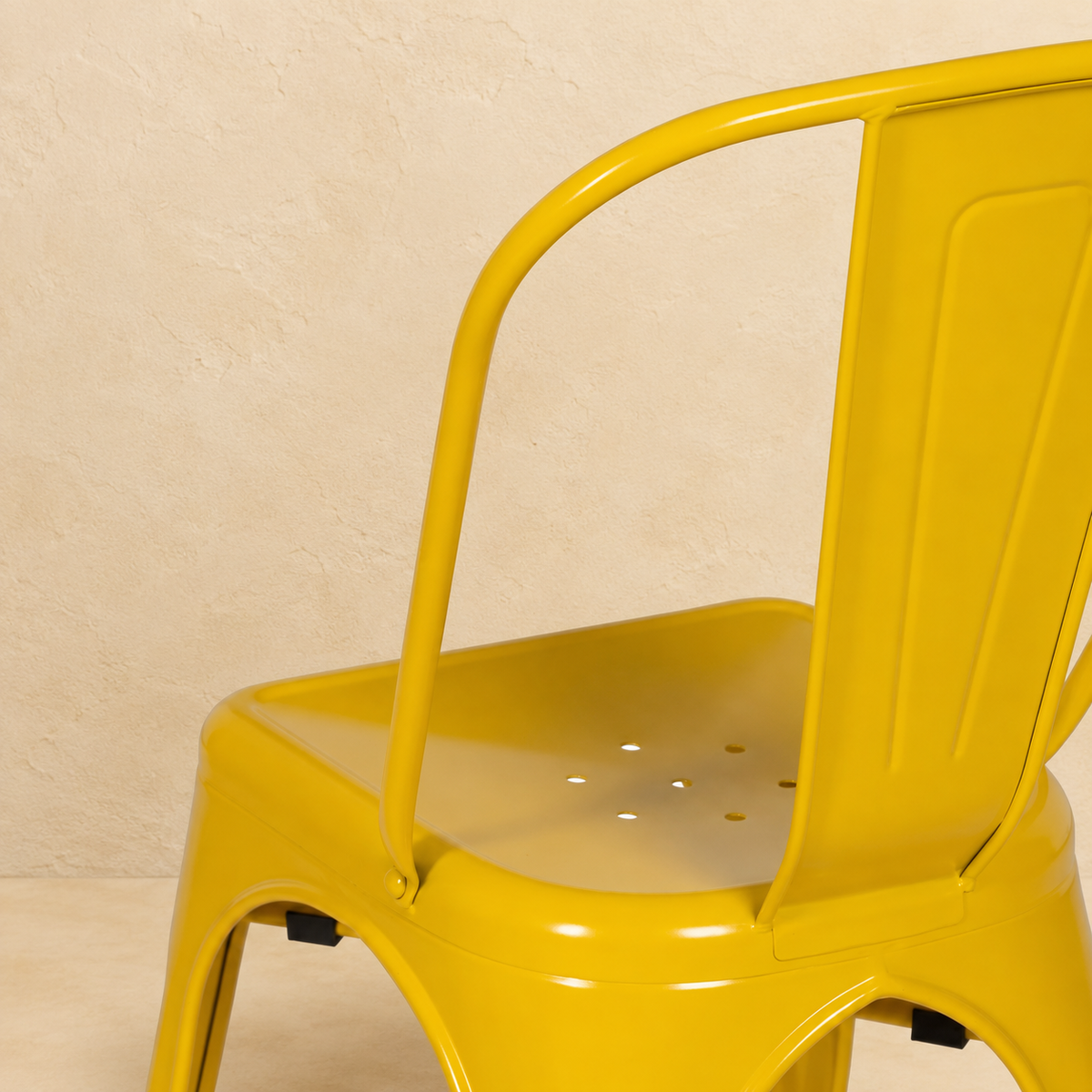 Silla de comedor de metal, pata metálica