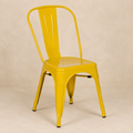 Silla de comedor de metal, pata metálica