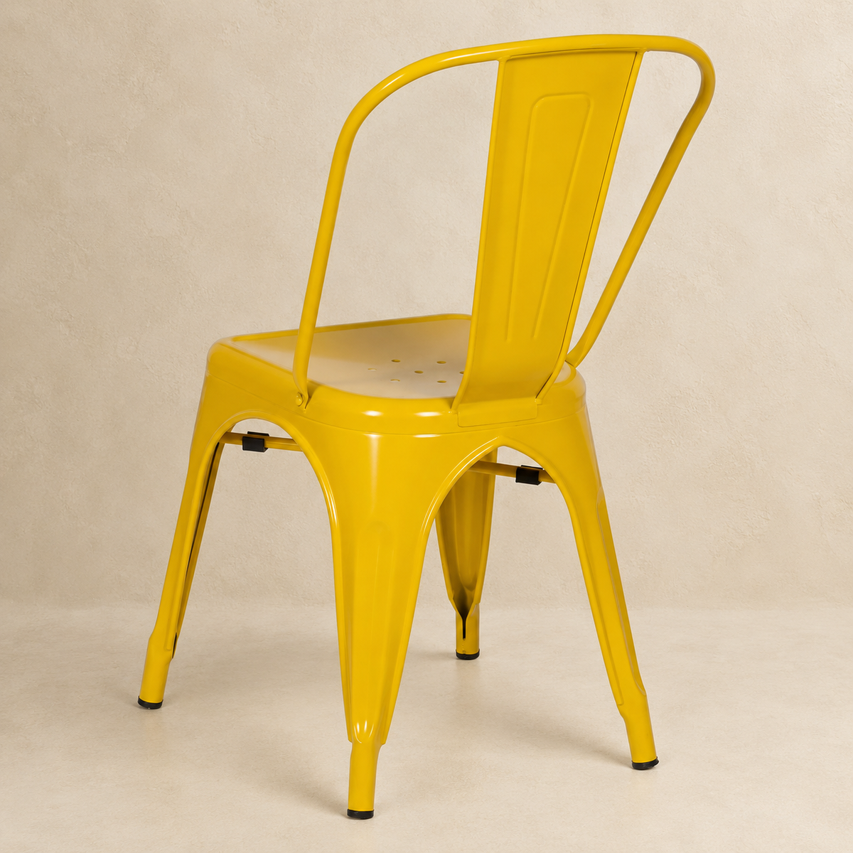 Silla de comedor de metal, pata metálica