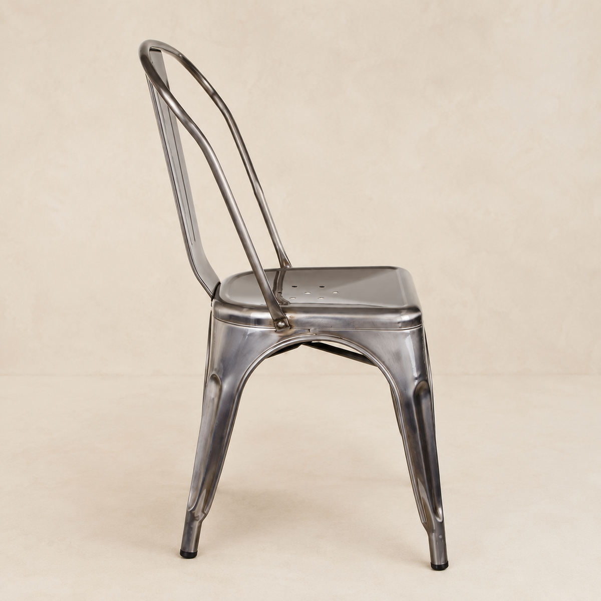 Silla de comedor de metal, pata metálica