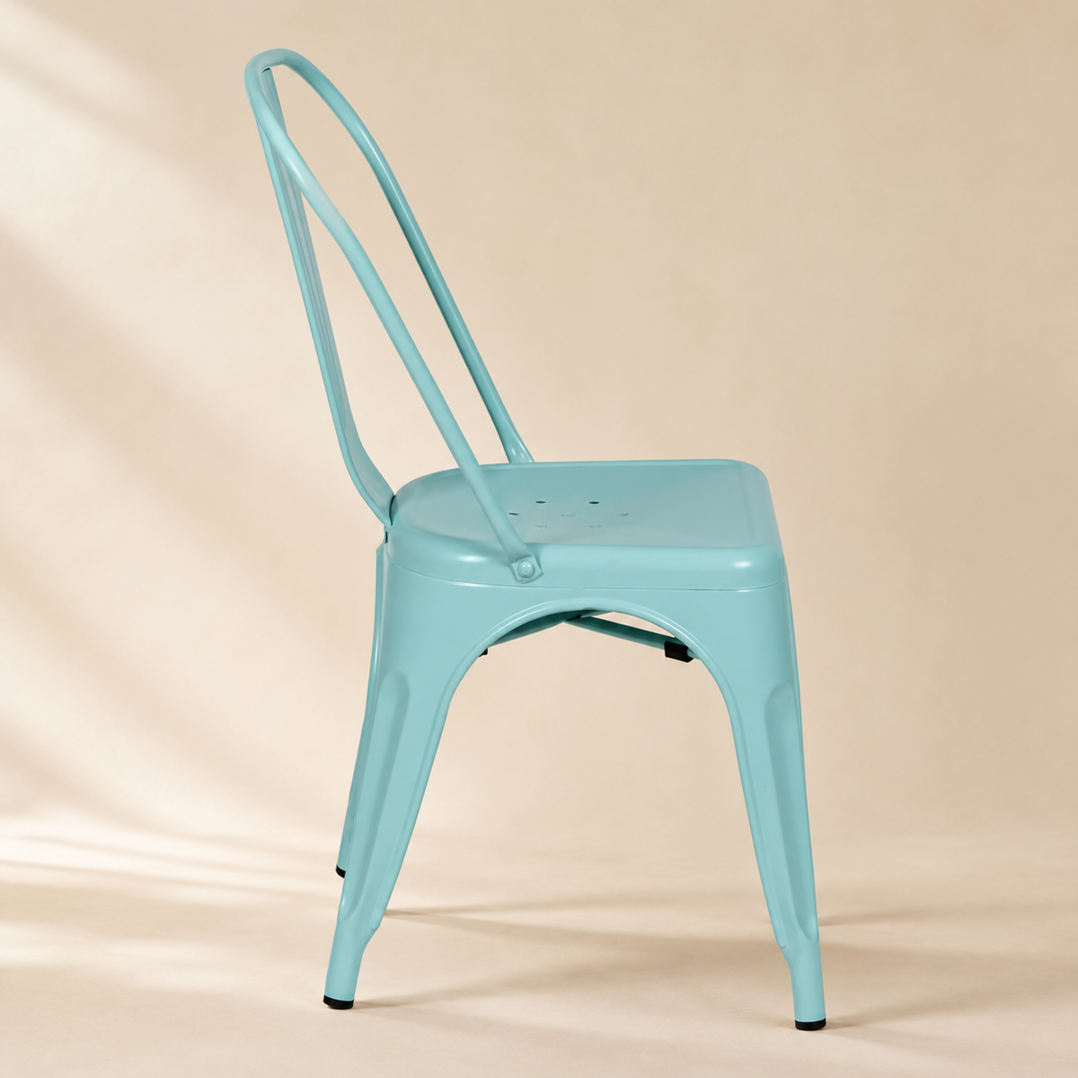 Silla de comedor de metal, pata metálica