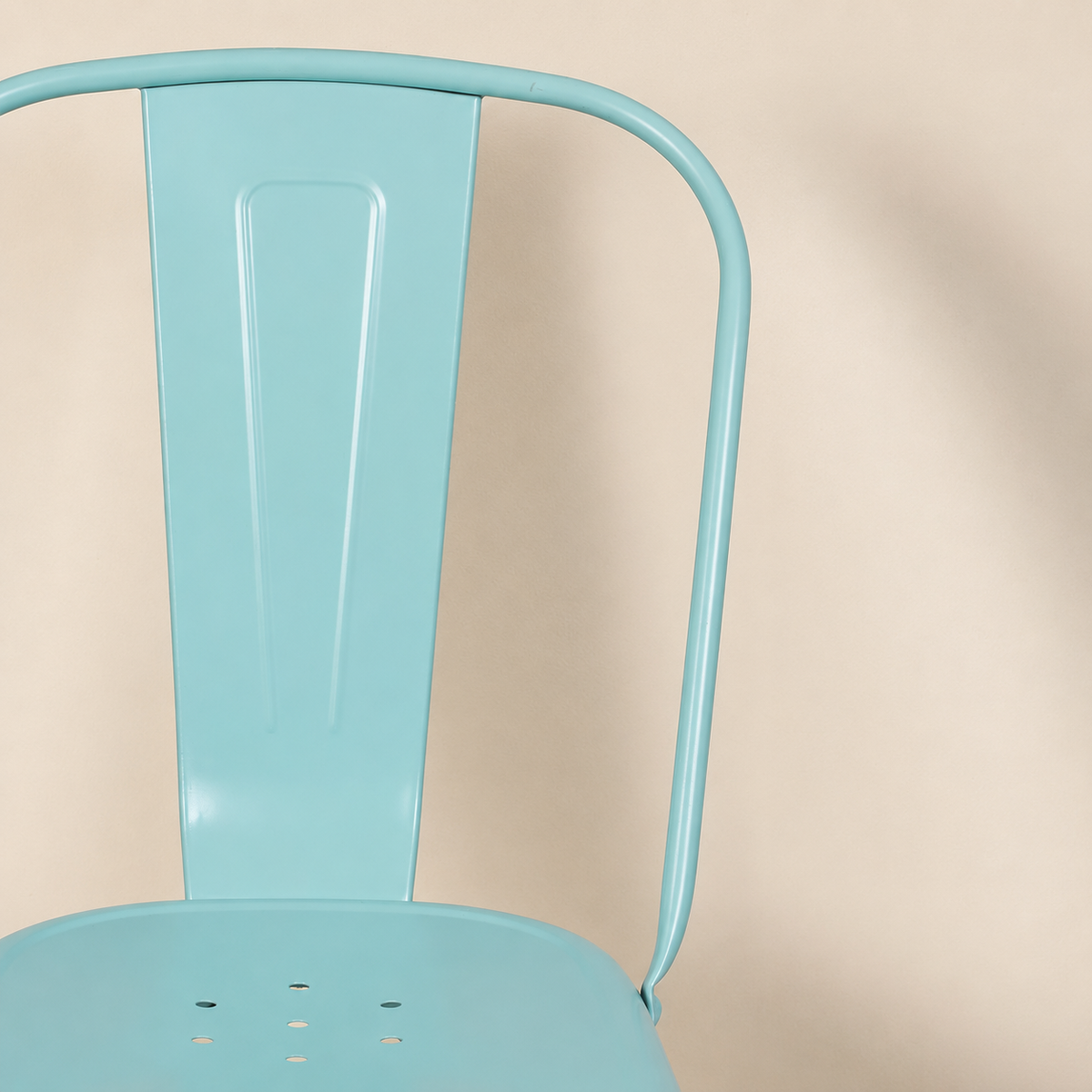 Silla de comedor de metal, pata metálica