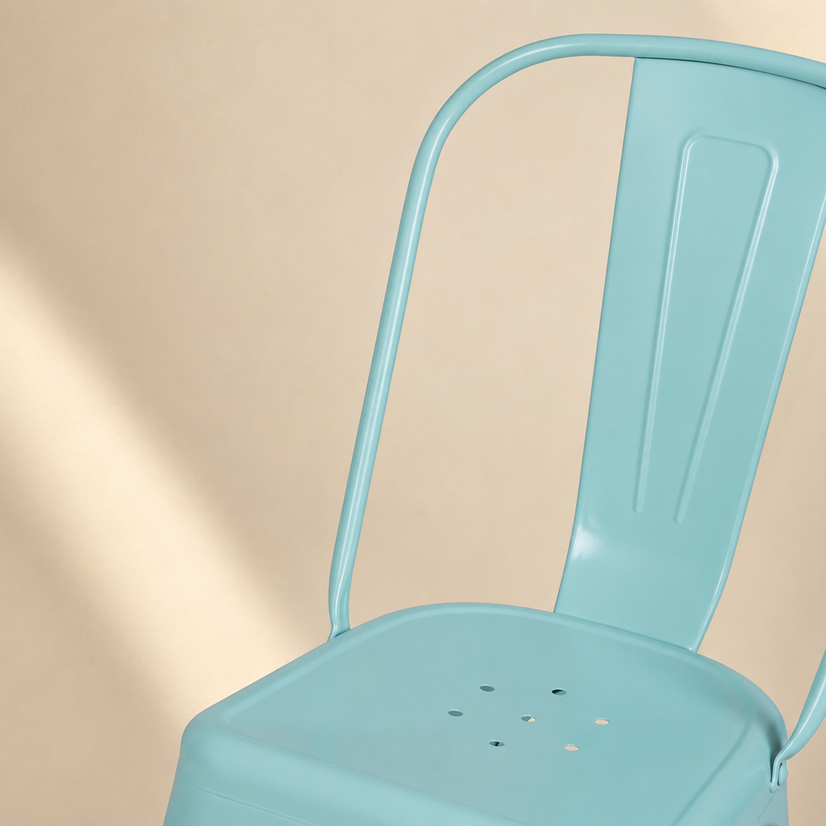 Silla de comedor de metal, pata metálica