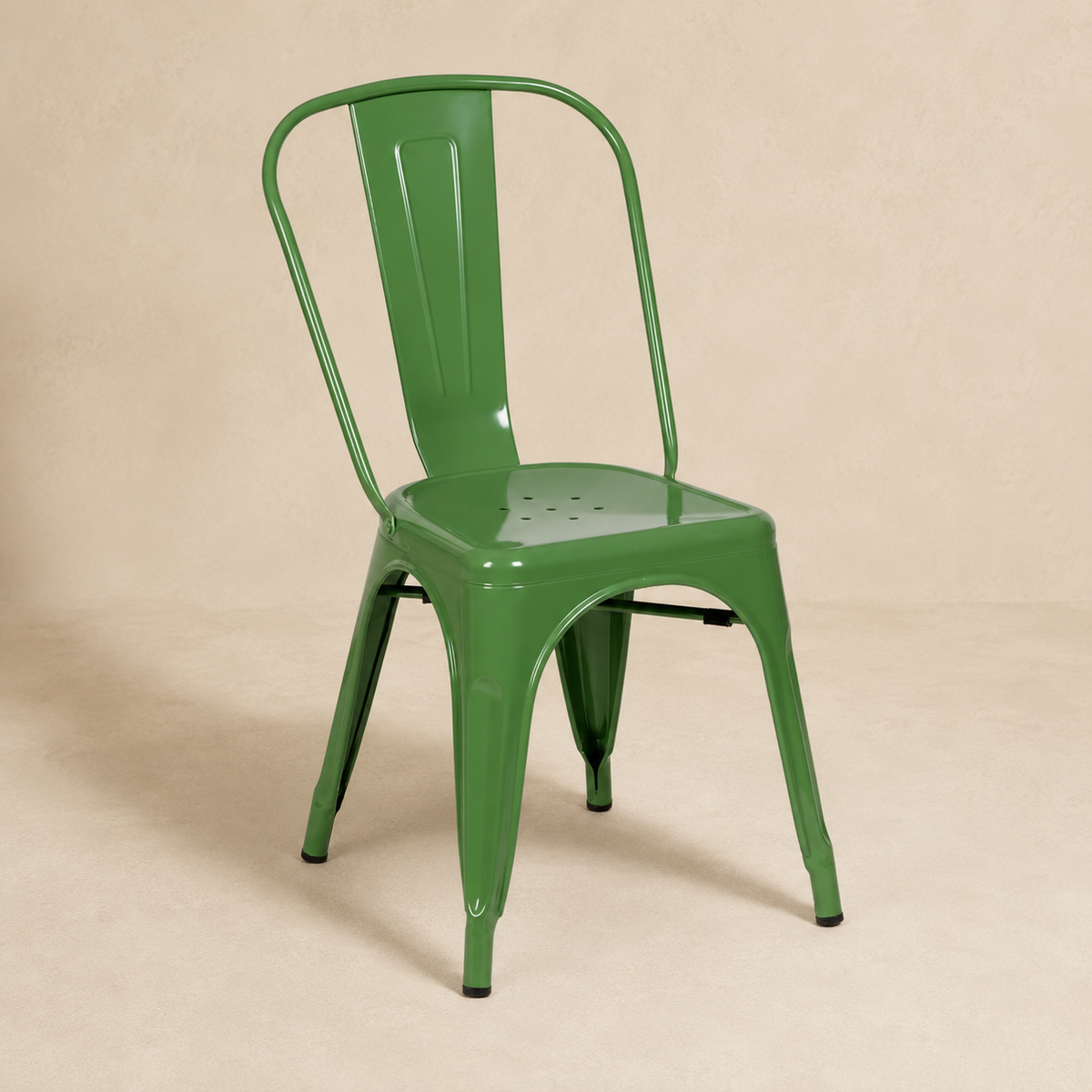 Silla de comedor de metal, pata metálica