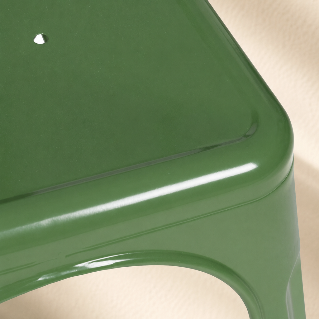Silla de comedor de metal, pata metálica