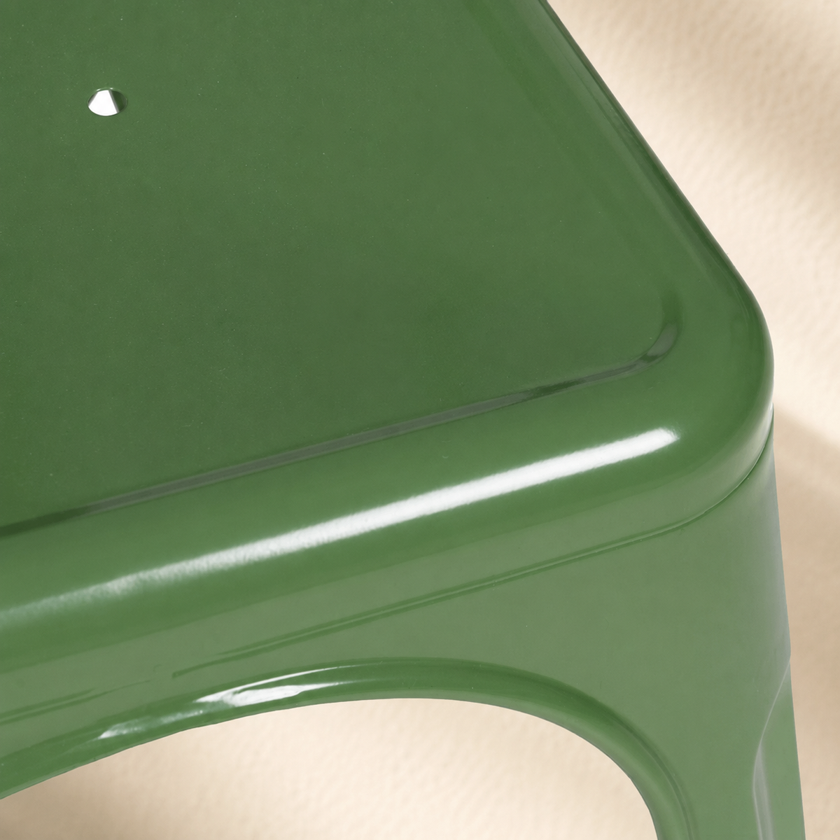 Silla de comedor de metal, pata metálica