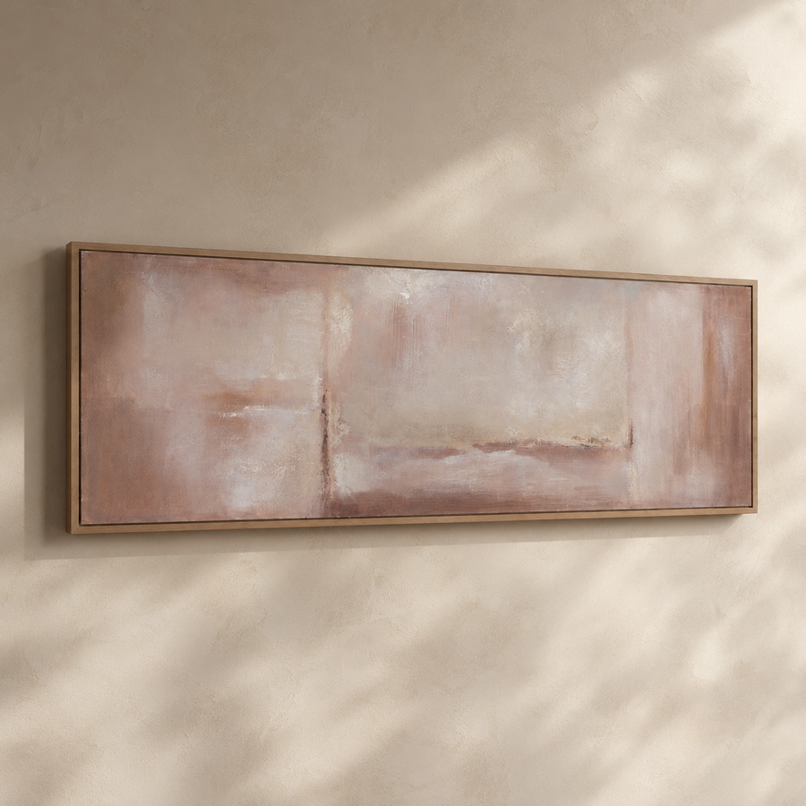 Cuadro Enia abstracto, lienzo, 50 × 150 cm