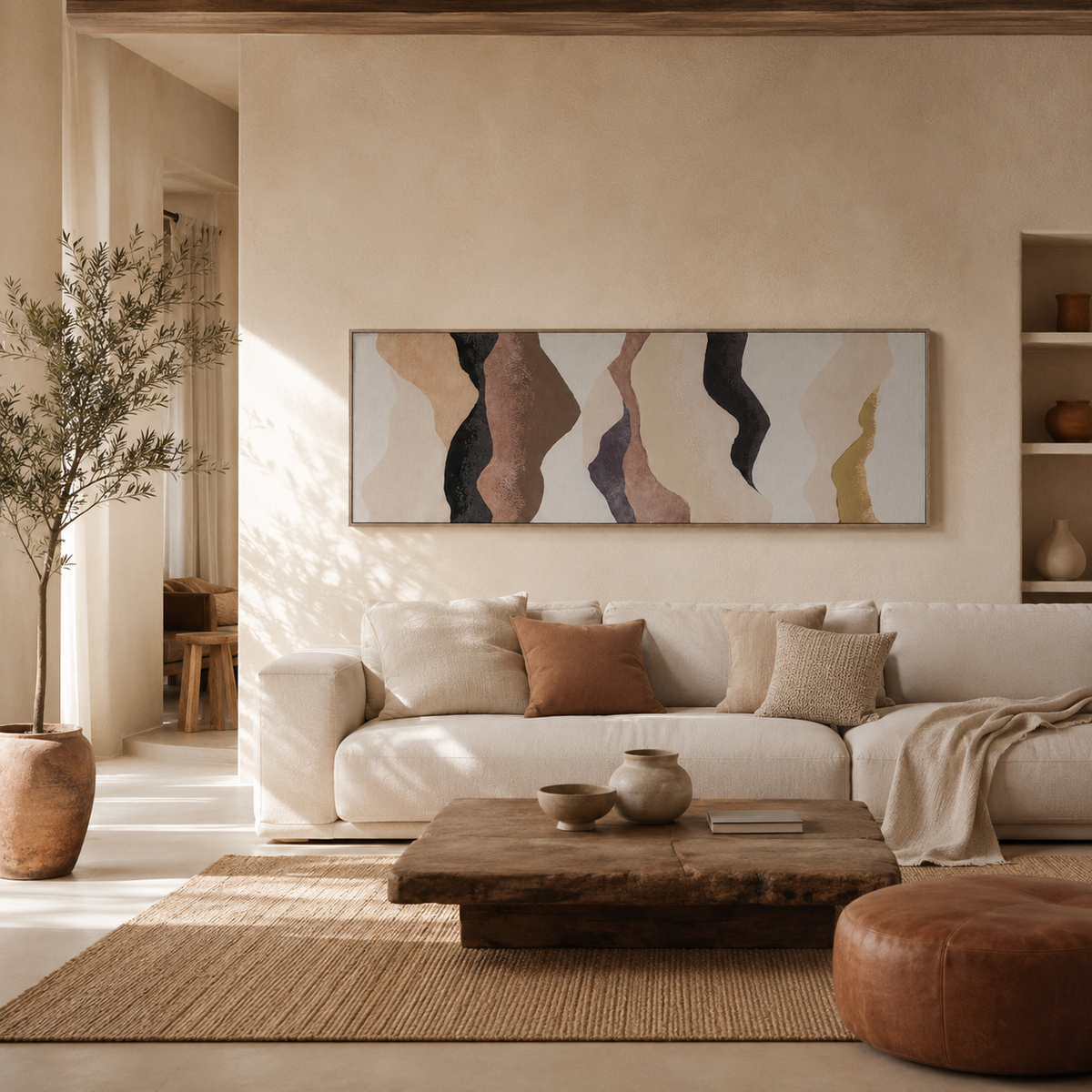 Abstract painting, 50 x 150 cm