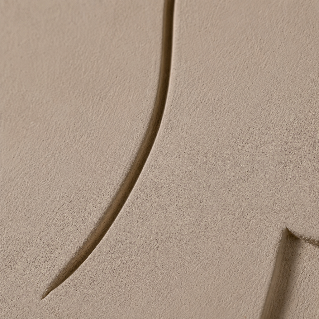 Cuadro minimalista, marco beige, 80 × 120 cm